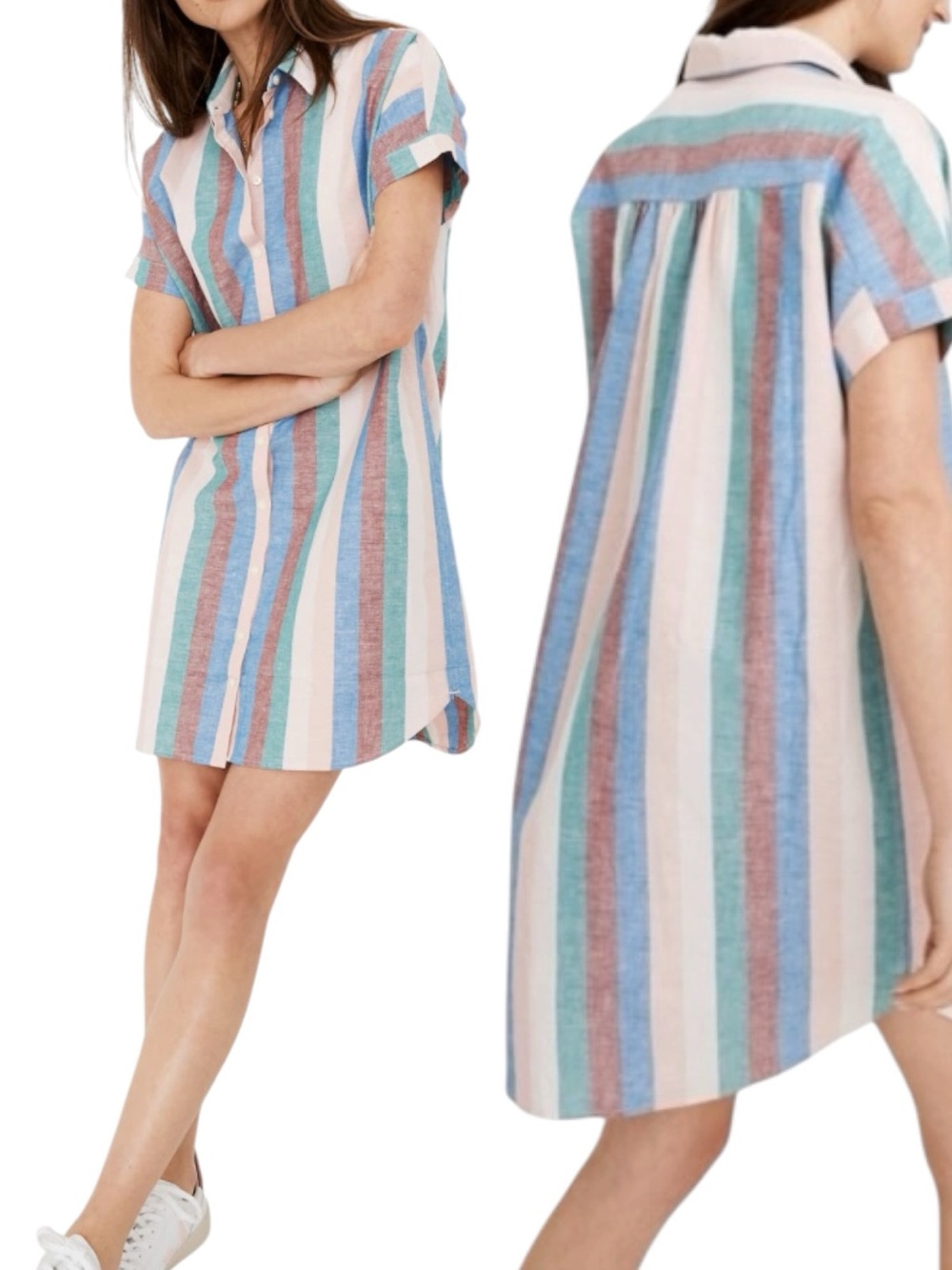 Madewell Central Shirtdress Flagstaff Stripe Size S
